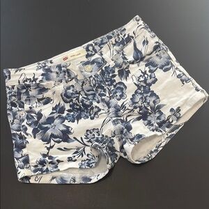 Levi's Girls Kids Blue White Floral Print Shorts Size 12